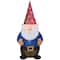 4ft. Airblown® Inflatable Christmas Gnome in Red Damask Hat